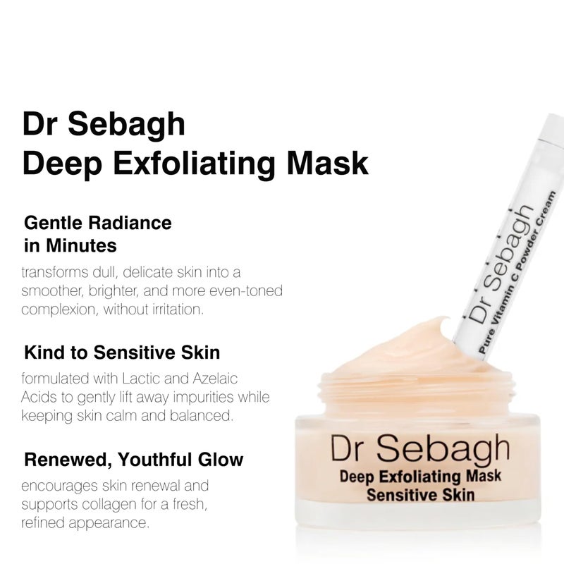 Dr. Sebagh Dr Sebagh Deep Exfoliating Mask (1.7 fl oz) - Gentle Exfoliating for Sensitive Skin - Lactic Acid Detox Face & Pore Cleansing - Anti-Aging Skin Mask for Radiance & Renewal - Image 4